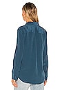 view 3 of 4 Slim Signature Blouse in Majolica Blue