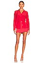 view 4 of 4 Leema Blouse in Tango Red
