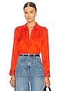 view 1 of 4 Leema Shirt with Pocket in Tangerine Tango