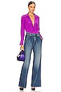 view 4 of 4 Quinne Shirt in Dazzling Purple
