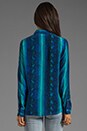 view 3 of 6 Brett Rainbow Diamondback Printed Blouse in Regal Blue Multi