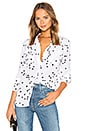 view 1 of 5 Slim Signature Star Print Blouse in Bright White