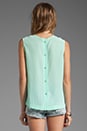 view 2 of 3 Reagan Sleeveless Blouse in Ice Green