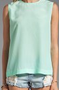 view 3 of 3 Reagan Sleeveless Blouse in Ice Green