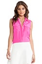 view 1 of 4 Slim Sleeveless Signature Blouse in Magenta