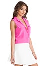 view 2 of 4 Slim Sleeveless Signature Blouse in Magenta