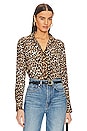 view 1 of 5 Underground Leopard Printed Slim Signature Blouse in Natural