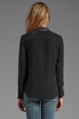 view 3 of 6 Metal Geo Collar Brett Blouse in True Black