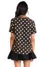 view 4 of 6 Riley Modern Dot Foil Blouse in Black