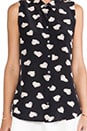 view 5 of 5 Colleen Modest Heart Blouse in Black & Nude