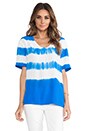 view 1 of 5 Cameron Tie Dye Stripe Tee in Klein Blue