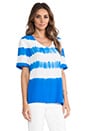 view 2 of 5 Cameron Tie Dye Stripe Tee in Klein Blue