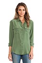 view 1 of 5 Slim Signature Blouse in Military Green