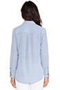 view 3 of 5 BLUSA PATA DE GALLO SLIM SIGNATURE in Blue Jean & Bright White
