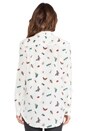 view 3 of 5 Reese Complex Insect Print Blouse in Nature White