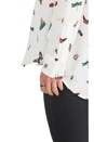 view 5 of 5 Reese Complex Insect Print Blouse in Nature White