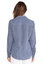 view 3 of 5 Adalyn Menswear Stripe Blouse in Crown Blue Multi