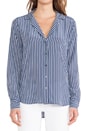 view 4 of 5 Adalyn Menswear Stripe Blouse in Crown Blue Multi