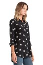 view 2 of 5 Reese Star Sketch Printed Blouse in Black