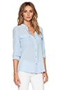 view 2 of 4 Slim Signature Blouse in Periwinkle Blue