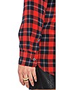 view 4 of 4 St. Trinians Slim Signature Button Up Top in Cherry Red Multi