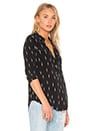 view 2 of 5 Kate Moss for Equipment Slim Signature Bolt Print Button Up in True Black