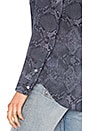 view 5 of 5 Slim Signature Snake Print Button Up in True Black
