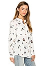 view 2 of 4 РУБАШКА НА ПУГОВИЦАХ С ФИРМЕННЫМ ПТИЧЬИМ ПРИНТОМ in Nature White Multi