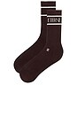 view 2 of 2 Cotton Logo Sport Sock in Espresso