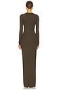 view 3 of 3 Long Sleeve Crewneck Maxi Dress in Moss