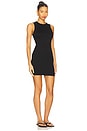 view 2 of 3 Sleeveless Crewneck Soft Jersey Mini Dress in Black
