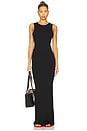 view 1 of 3 Sleeveless Crewneck Soft Jersey Maxi Dress in Black