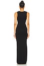 view 3 of 3 Sleeveless Crewneck Soft Jersey Maxi Dress in Black