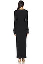 view 3 of 3 Long Sleeve Crewneck Maxi Dress in Black