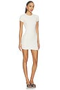 view 2 of 3 Cap Sleeve Mini Dress in Cream