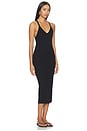 view 2 of 3 V-neck Racerback Midi Dress in Black