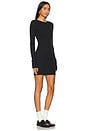 view 2 of 3 Long Sleeve Crewneck Mini Dress in Black