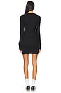 view 3 of 3 Long Sleeve Crewneck Mini Dress in Black