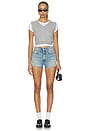 view 5 of 6 Nash High Waist Short in Medium Indigo