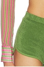 view 6 of 6 Mini Terry Track Short in Fern