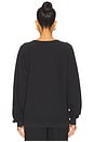 view 3 of 4 Oversized Lightweight French Terry Raglan Sweatshirt in Faded Black