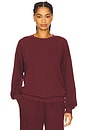 view 1 of 5 Oversized Lightweight French Terry Crewneck Sweatshirt in Oxblood