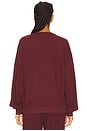 view 3 of 5 Oversized Lightweight French Terry Crewneck Sweatshirt in Oxblood