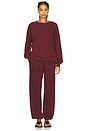 view 4 of 5 Oversized Lightweight French Terry Crewneck Sweatshirt in Oxblood