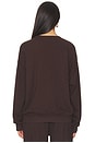 view 3 of 4 Oversized Lightweight French Terry Crewneck Sweatshirt in Espresso
