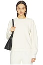 view 1 of 4 Classic Reverse French Terry Crew Sweatshirt in Cream