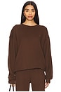 view 1 of 4 Oversized Crewneck Sweatshirt in Chocolate