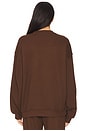 view 3 of 4 Oversized Crewneck Sweatshirt in Chocolate