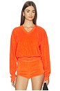 view 1 of 4 SWEAT CROPPED ENCOLURE V in Papaya