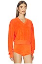 view 2 of 4 SWEAT CROPPED ENCOLURE V in Papaya
